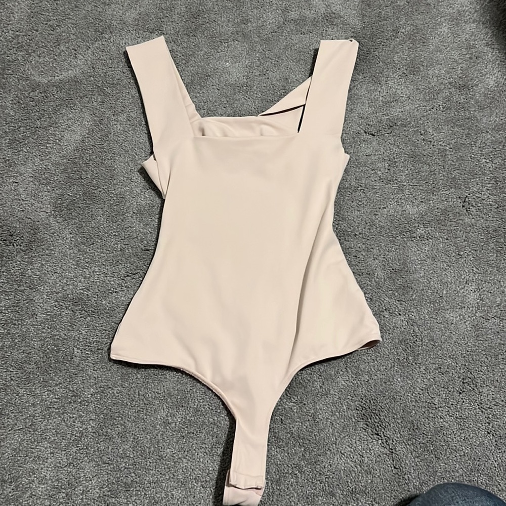 Blush pink open back body suit. Size medium. free people, Intimately Brand.